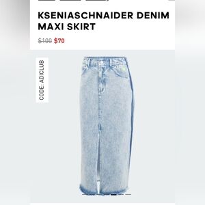 Ksenia Schnaider Denim Maxi Skirt